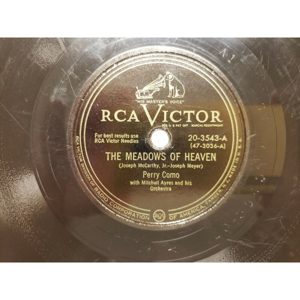 78RPM The Meadows of Heaven - A Dreamer's Holiday - Perry Como (R171)